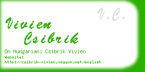 vivien csibrik business card